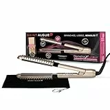 Demeliss Saint Algue Lisseur Boucleur XCURLER 2 en 1 - Plaques Céramique 24mm - Extérieur Incurvé Chauffant - 5 Températures - Cheveux Lissage, Boucles Longue Tenue - Pochette Thermorésistante