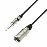 Adam Hall Cables 3 STAR MMP 0300 - Câble Micro XLR mâle vers Jack 6,35 mm mono 3 m