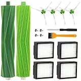 RISVOWO Accessoires de Remplacement Aspirateur pour Roomba j7 j7+ i7 i7+ i7 Plus E5 E6 E7 8 i8+ i6 i6+ i3 i3+ i4 i4+Pièces de Rechange, 4 Filtre,4 Brosses Latérales, 2 Brosses en Caoutchouc
