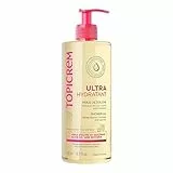 Topicrem - Ultra-Hydratant, Huile de Douche - Nettoie, Nourrit, Protège - Gel Douche Visage et Corps pour Peaux Sensibles, Sèches, Bébés, Enfants et Adultes - Fabrication Française - 500 ml