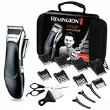 Remington Tondeuse Cheveux [Kit Coiffeur Professionnel] Stylist Noir & Argent (Lames Céramique Auto-Affûtées, Secteur/Sans fil-Batterie Lithium, 8 Sabots, Mallette pro + accessoires) Tondeuse HC363C