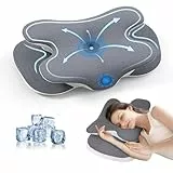JINXIA Oreiller en Mousse à Mémoire de Forme, Oreiller Cervical, Oreiller Orthopédique Ergonomique pour Dormir sur Le Côté, sur Le Dos et sur Le Ventre