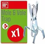 SWISSINNO Piège à Taupes et Campagnols Classic – Piège Efficace, Durable et Facile à Utiliser pour Éliminer Taupes et Rongeurs dans Le Jardin, Argent