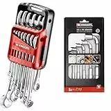 FACOM - Jeu de 14 Clés Mixtes - 440.JP14PB - Clefs Mixtes Métriques - Dimensions de 7 à 24 mm- Résiste aux Produits Chimiques et aux Chocs - Étui Portatif & 76.J5PB Coffret de 5 clés à pipe débouchées