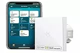 Meross Interrupteur Va et Vient Connecté (FIL NEUTRE REQUIS), Interrupteur à 2 Voies WiFi Compatible avec Homekit, Alexa, Google Home, Interrupteur Tactile avec Commande Vocale et Contrôle à Distance