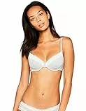 Iris & Lilly Soutien-Gorge à Décolleté en Coton Femme, Gris Chiné, Points, 90E