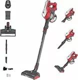 Hoover H-FREE100 HF122RH Aspirateur Balai sans Fil Multifonction, Puissant 22V,Grande Autonomie 40min, Maxi Capacité 0,9L,Position Parking,Filtre Lavable, Accessoires Embarqués Brosse Meuble + Suceur