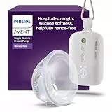 Philips Avent - Tire-lait électrique simple mains libres, moteur de qualité hospitalière, imite le rythme de succion de bébé, jusqu'à 85 aspirations par min, 1 bouteille, 2 téterelles, SCF531/11