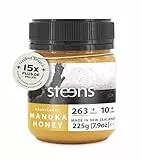 Steens Miel de Manuka - MGO 263+ - 100% certifié Miel Manuka cru pur UMF 10+ - Mis en pot et scellé en Nouvelle-Zélande - Manuka Honey 225 g