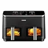 COSORI Air Fryer 2 Compartiments 8.5L, 8-en-1 Airfryer Friteuse Sans Huile, 71% D'efficacité énergétique, 85% de Carburant En Moins, 55% Plus Rapide, 8 Portions, Va au Lave-vaisselle, Noir