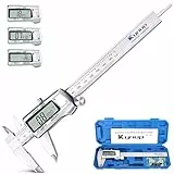 Kynup Pied à coulisse numérique, 150 mm, en acier inoxydable, outil de mesure, entièrement éteint, écran LCD pour la mesure domestique et industrielle