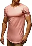 Leif Nelson T-shirt en coton, avec manches courtes et col rond - Pour homme LN6368 - - Small