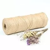 MDDK DY Ficelle en Jute Naturelle 1mm x 200m – Corde Solide et Polyvalente pour Jardinage, Bricolage et Décoration et Emballage Cadeau