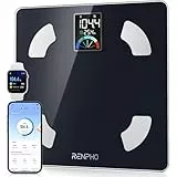 RENPHO Balance Pese Personne, Balance Connectée Bluetooth Pèse Personne Impédancemètre, Grand Écran VA, 13 Analyses de la Composition Corporelle avec Application de Fitness, Elis 1