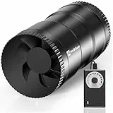 Hon&Guan Ventilateur Extracteur en Ligne 100mm 6W 221 m³/h Ventilation Extracteur Air avec Variateur Ventilation Cave Humide, Garages, Culture Hydroponique