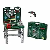 Theo Klein 8676 Etabli Bosch avec visseuse et Accessoires - Pliable et transportable - Visseuse avec Fonctions électroniques réalistes - Dimensions : 41.5 x 38.5 x 76.5 cm - pour Enfants dès 3 Ans