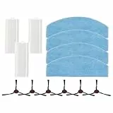 Kit d'accessoires pour robot aspirateur Laresar Mars 01 3 filtres, 4 serpillères, 6 brosses latérales pour un meilleur contrôle de la poussière