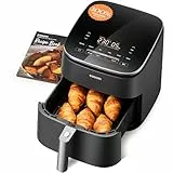 COSORI Air Fryer Turboblaze DC Moteur avec des surfaces revêtues à 100% de Céramique,Easy Fryer 5 Vitesses de Vent Réglables,Friteuse à Air,Économis d'Énergie de 64%,Friteuse à air livre de recettes