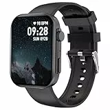 Bebinca Montre Connectée 2,01'' Bluetooth pour Smartwatch Hommes et Femmes, 123 Modes Sportifs, Cardiofréquencemètre, Étanche IP68, Montre Bracelet Connectée pour Android iOS(Noir)