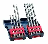 Bosch Accessories 8x Coffret Forets SDS Plus-3 (pour Béton, Tough Box, Ã˜ 5â€“10 mm, Accessoires Rotary Hammer Drills)