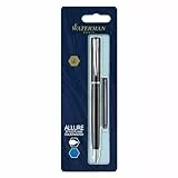 Waterman Allure Allure Stylo-plume - Laque Noir Mate - encre bleue - emballé Sous Blister