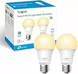 Tapo Ampoule Connectée WiFi, Ampoule LED E27 Blanc Chaud 2700K, Dimmable 8.7W 806Lm, Compatible avec Alexa et Google Home, Commande Vocale, Economie d'énergie, L510E(2-pack)