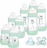 Mam Biberon anti-coliques Easy Start, 8 biberons en formats de 130 ml, 160 ml et 260 ml, 1 Start Nano, 4 disques d'étanchéité, 1 bec extra souple, couleurs assorties, 7 à 30 g