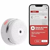 X-Sense Détecteur de Fumée Connecté avec Pile Remplaçable, Détecteur de Fumée Wi-FI Conforme à la Norme EN14604, Notifications Via l’Application, XS01-WX, Lot de 1