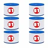 KGC Lot de 6 S1 Filtre pour Spa, 10.6cm x 4.5cm x 7cm, S1 Filtre Cartouche Piscine Filtrantes,Cartouche S1 Filtrante-Compatible avec Intex 29001E Spa,Cartouche Filtre Spa pour Intex S1 Reutilisable