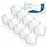 Wessper Cartouche filtrante Compatible avec Brita Maxtra+, Marella Carafe, AmazonBasics, lot de 10