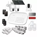 Alarme Daewoo SA805 Zenith - Système Complet Maison : Centrale, Détecteurs Ouverture et présence, Sirène Solaire, Télécommandes, Caméra Intérieure & 2 Extérieures rotatives, Compatible Alexa & Google