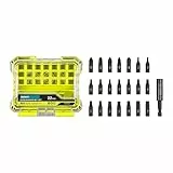 RYOBI Coffret 22 Embouts de Vissage Spécial Impact RX – Embouts PH/PZ/TX + Porte-Embout 60 mm, Zone de Torsion, Revêtement Oxyde Noir, Coffret Compatible RYOBI® LINK - RARXSD22