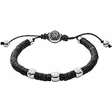 Diesel Homme, Bracelet en perles semi-précieuses avec fermoir à glissière