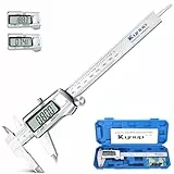 Kynup Pied à Coulisse Numérique 150 mm - Acier Inoxydable, Outil de Mesure Numérique, Écran LCD, pour la mesure domestique et industrielle, Conversion mm/pouce