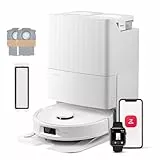 roborock QV 35S Robot Aspirateur Set, 10 000 pa d'Aspiration, Double Système Anti-Enchevêtrement, Deux Balais Relevables 10mm, Technologie RéActive & Navigation PreciSense LiDAR, Station Tout-en-Un