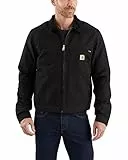Carhartt Detroit Veste en Toile Lourde avec Doublure Matelassée Coupe Décontractée Homme, Noir, S