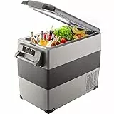 VEVOR Glacière électrique portable de Voiture Mini Réfrigérateur Portable 220V/55L avec Panneau Numérique -20 à 20℃ pour Maison, Voiture et Camping 69 * 34.5 * 52.4CM
