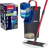 Vileda H2prO Système de Balai Plat, Séparation révolutionnaire de l'eau Propre et Sale, Conception économe en Eau, Rangement Compact, Poignée Ergonomique, Puissance de la Microfibre