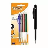 BIC M10 Original Stylos-Bille Rétractables Pointe Moyenne (1,0 mm) - Couleurs Assorties, Blister de 4