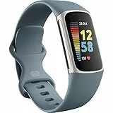 Fitbit Charge 5 Activity Tracker with 6-months Premium Membership Included, up to 7 days battery life and Daily Readiness Score, Steel Blue/Platinum