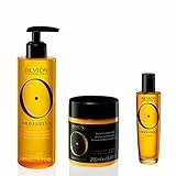REVLON PROFESSIONAL OROFLUIDO Elixir Original à l'Huile d'Argan, Shampoing Lumière et Masque pour Cheveux - 30 ml, 240 ml, 250 ml