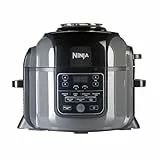 Ninja Multicuiseur Foodi, Air Fryer, 7-en-1, 6L, 7 fonctions de cuisson, Autocuiseur Multifonction, Cuisson sous pression, Friture à l'air, Cuisson lente, Gril et plus, Acier brossé et Noir, OP300EU