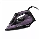 Braun TexStyle 9 SI9661VI Fer à repasser vapeur avec technologie FreeGlide 3D, fer à repasser vertical, fonction anti-goutte, réservoir 330 ml, 260 g/min, 3200 W, violet