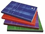 Clairefontaine 9742C Un Cahier Brochure Dos Toilé - 17x22 cm - 192 Pages Petits Carreaux - Papier Blanc 90 g - Couverture Carte Pelliculée Couleur Aléatoire