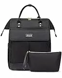 LOVEVOOK Sac a Dos Femme, 17.3 Pouces Sacs à Dos pour Ordinateur Portable Feminin Imperméable Sac a Dos College Scolaire élégant Travel Backpack pour Voyage Loisir Travail Affaire