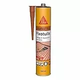 SIKA - Mastic-colle souple polyuréthane - Sikaflex-155 Fixotuile Purform terre cuite - Réparation et collage de tuiles - Tous types de tuiles - 300 ml