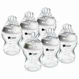 Tommee Tippee Biberons, Biberon Anti-colique Natural Start, 260ml, lot de 6 avec tétine imitant la forme du sein pour une prise en bouche naturelle