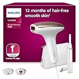 Philips Lumea série 7000, Épilateur à lumière pulsée, alternative à l'épilation laser, avec tondeuse-stylo Satin Compact, 2 embouts pour le corps et le visage, modèle BRI921/00