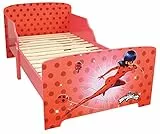 MIRACULOUS Fun House | Lit Enfant Ladybug pour Enfants 3 Ans | 140 X 70 Cm | Sommier à Lattes Inclus, sans Matelas | MDF Résistant Rouge Facile à Monter | 144 X 77 X 59 Cm | Licence Officielle