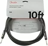 Fender Professional Series Câble Instrument Guitare, 3m, Droit/Droit, Noir